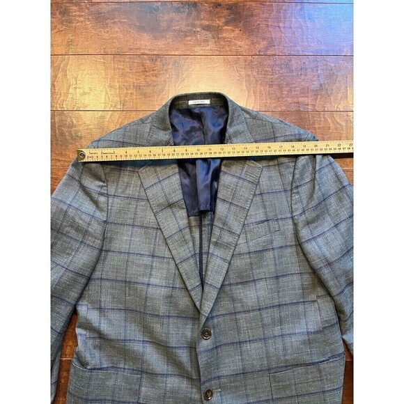 Peter Millar Mens Sport Coat Green Blue Plaid READ BELOW - Picture 6 of 7